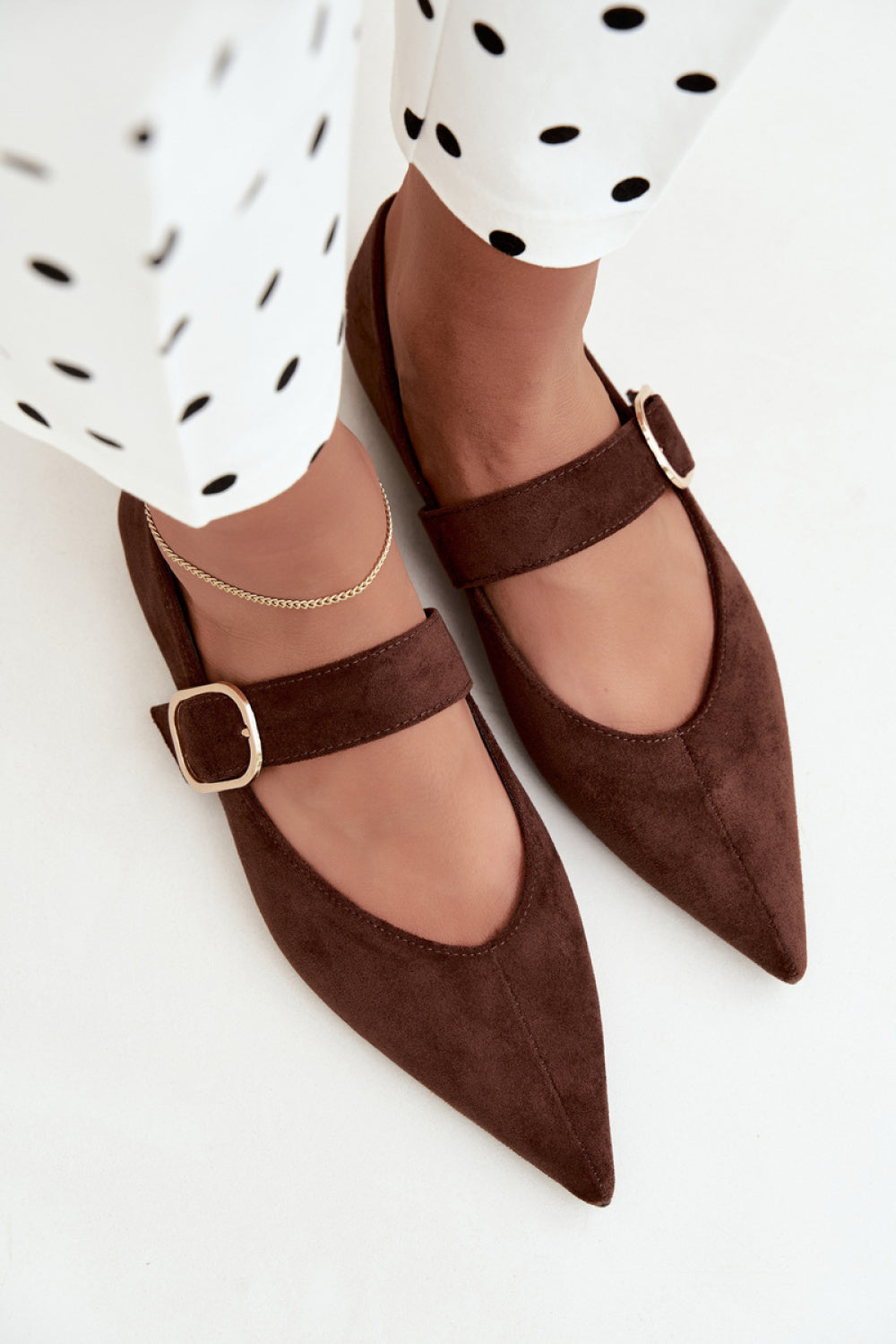 Step In Style Melby Chocolate Faux Suede Ballet Flats - view 3