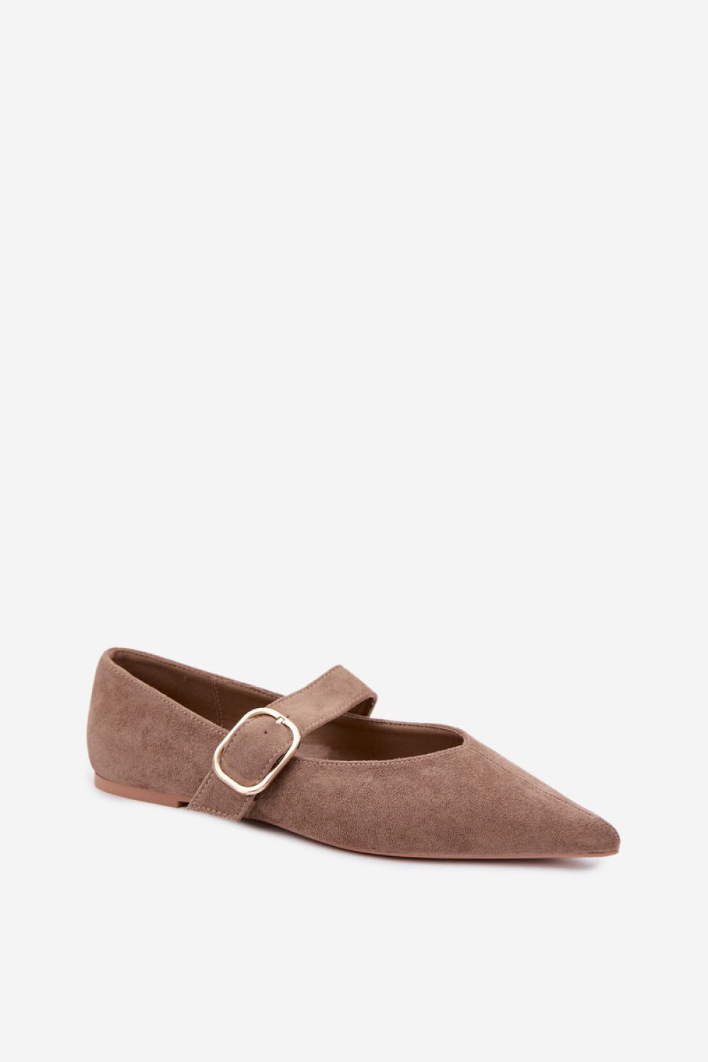 Step In Style Melby Dark Beige Faux Suede Ballet Flats - view 2