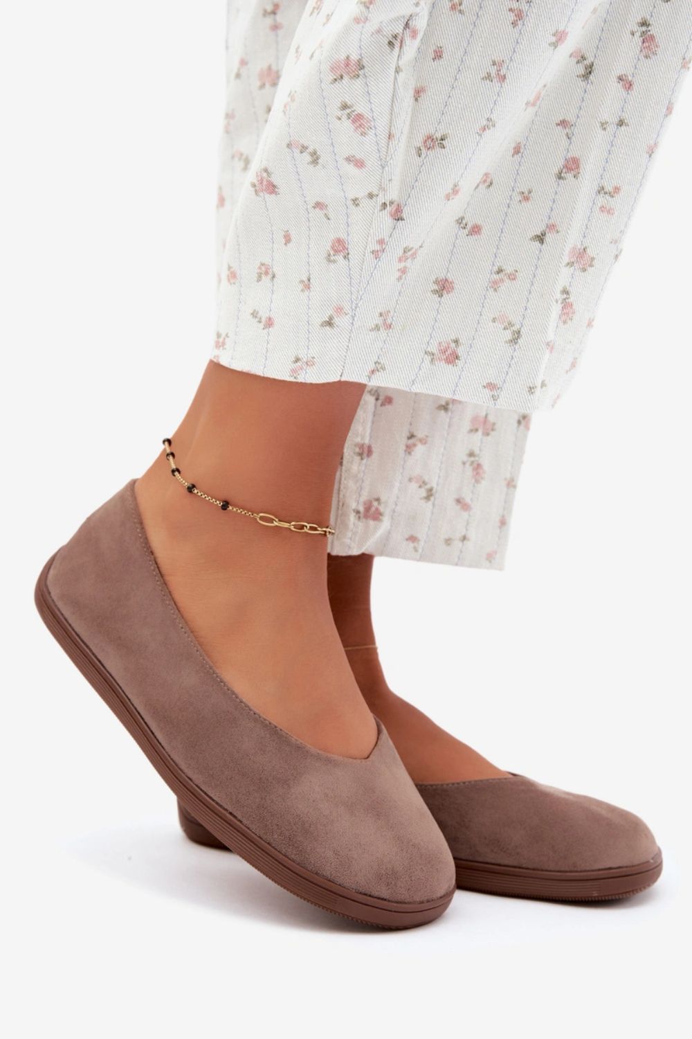 Step In Style Hollin Taupe Faux Suede Ballet Flats - view 4