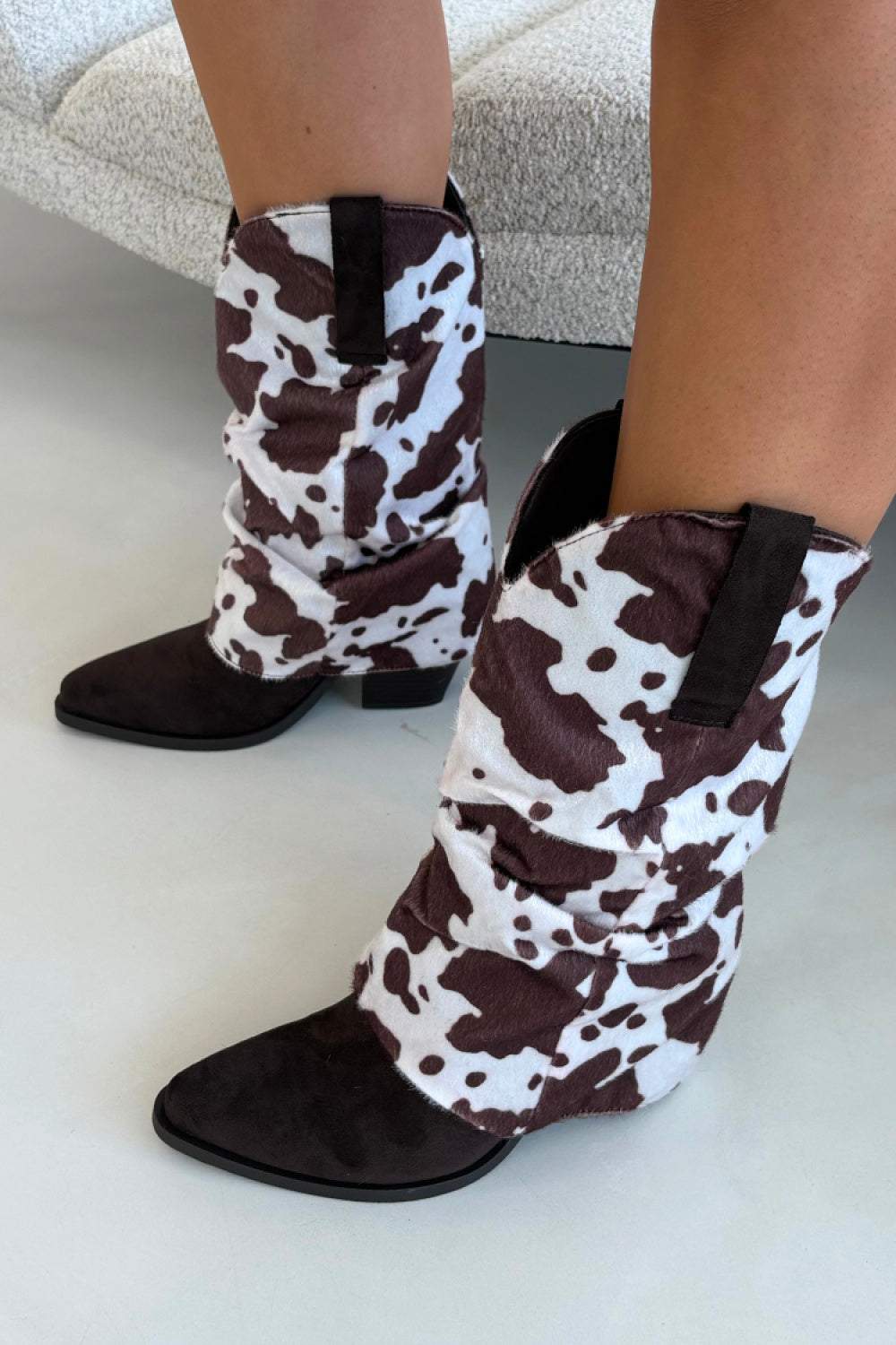 Step In Style Havie Brown Warm Lined Heeled Ankle Boots - view 3