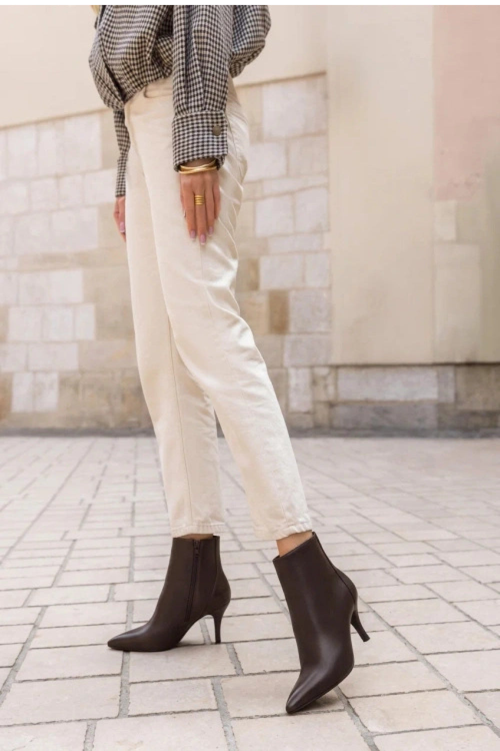 Step In Style Niretta Chocolate Warm Lined Heeled Ankle Boots