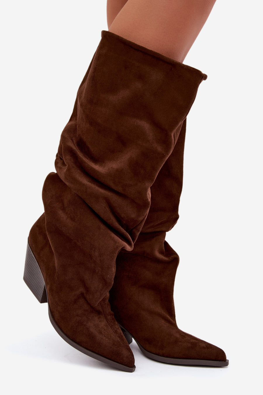 Step In Style Durela Brown Suede Warm Lined Heeled Ankle Boots