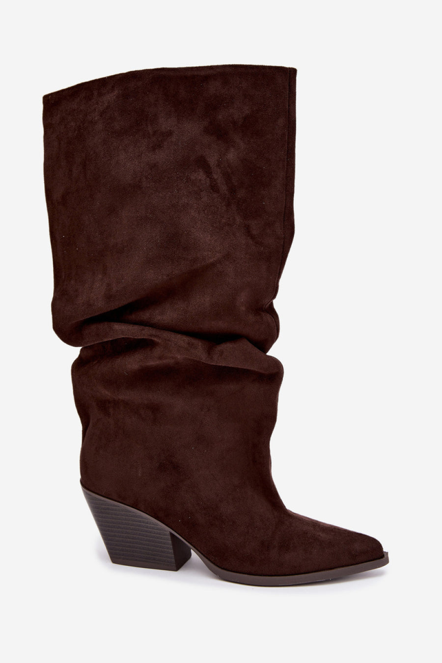 Step In Style Durela Chocolate Suede Block Heel Heeled Ankle Boots