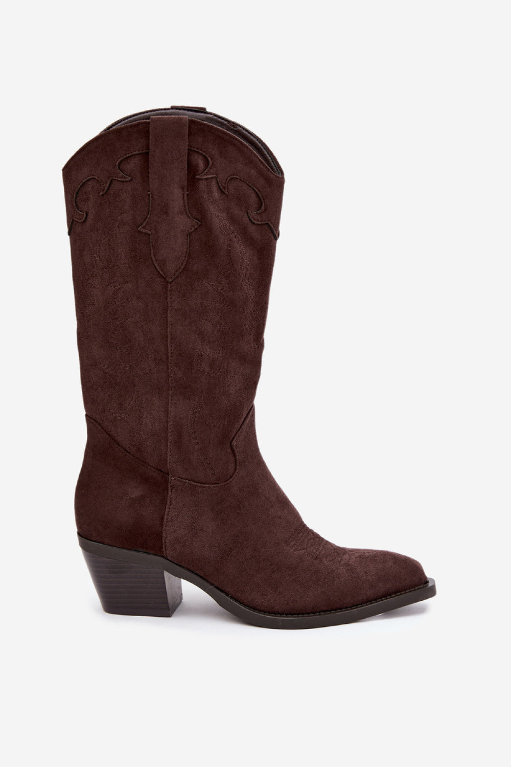 Step In Style Jarissa Brown Suede Heeled Ankle Boots - view 2