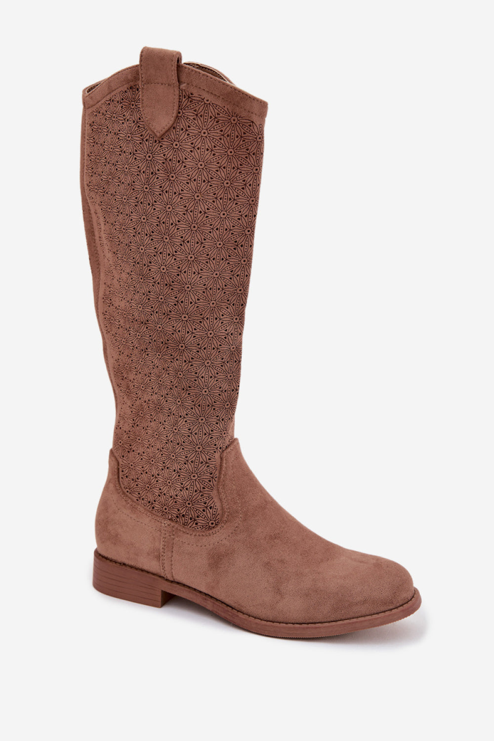 Step In Style Brown Faux Suede Flat Over The Knee Boots - view 2