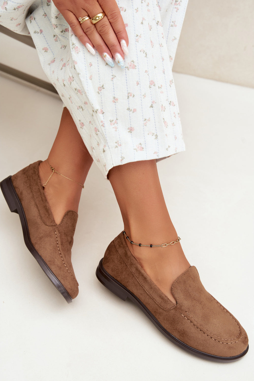 Step In Style Laisie Brown Faux Suede Flat Loafers - view 3