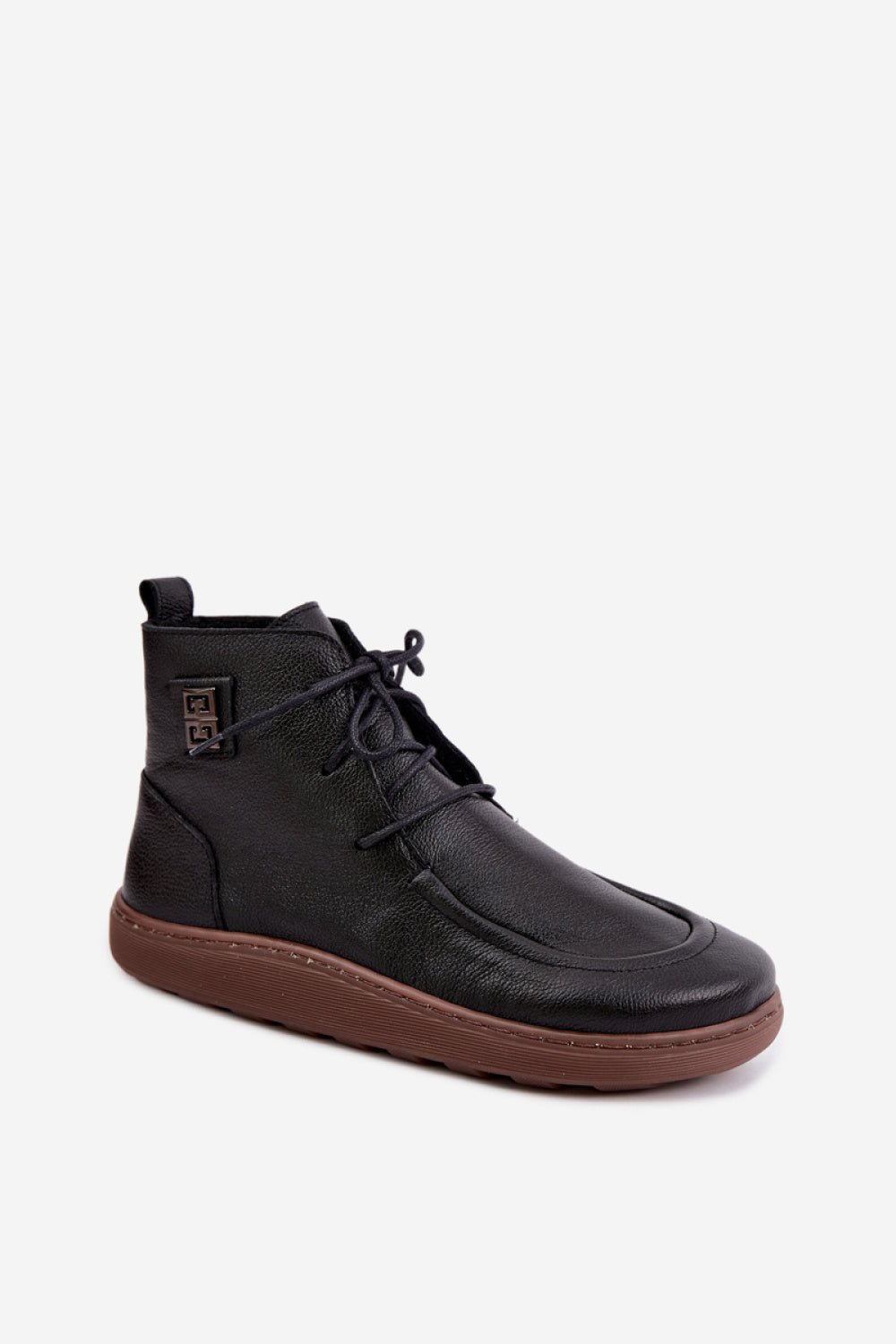 Step In Style Zazoo Black Leather Warm Lined Barefoot Shoes - view 2