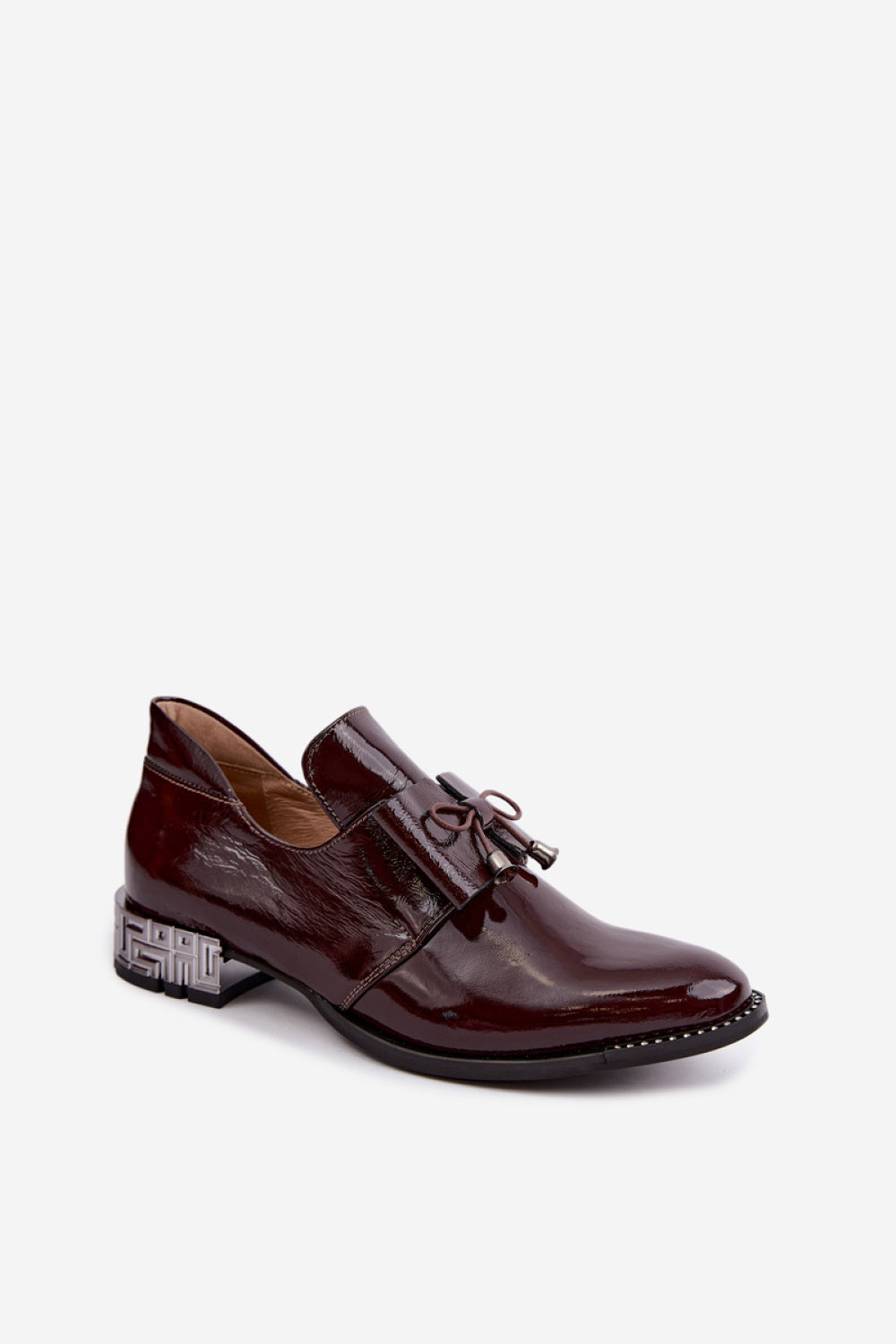 Step In Style Zazoo Burgundy Leather Heeled Shoes - view 2