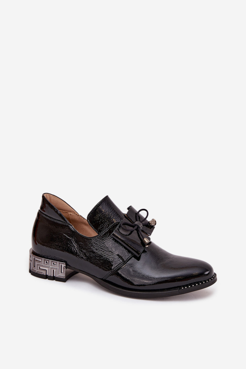 Step In Style Zazoo Black Leather Heeled Shoes - view 2