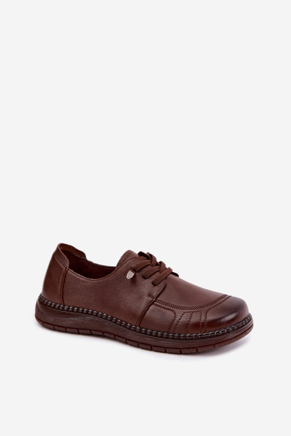 Step In Style Vinceza Brown Leather Lace Up Shoes - view 2