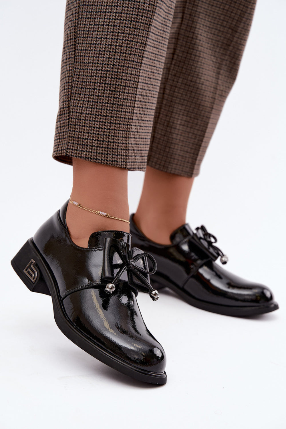 Step In Style Black Patent Heeled Shoes