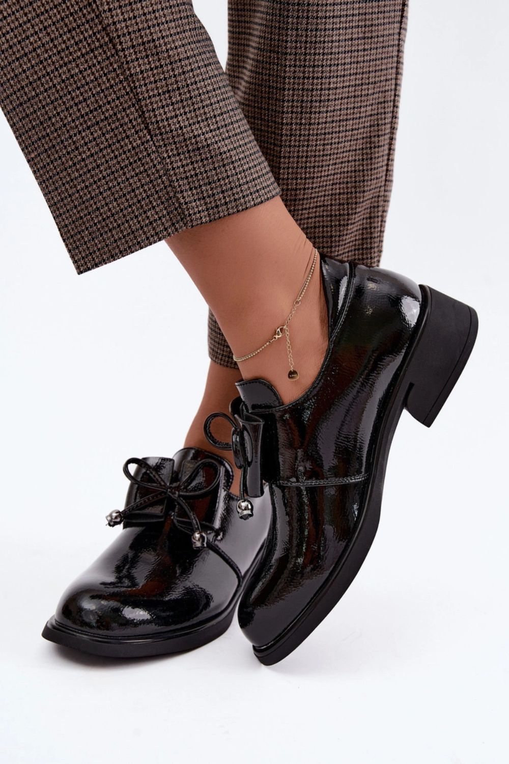 Step In Style Black Patent Heeled Shoes - view 4