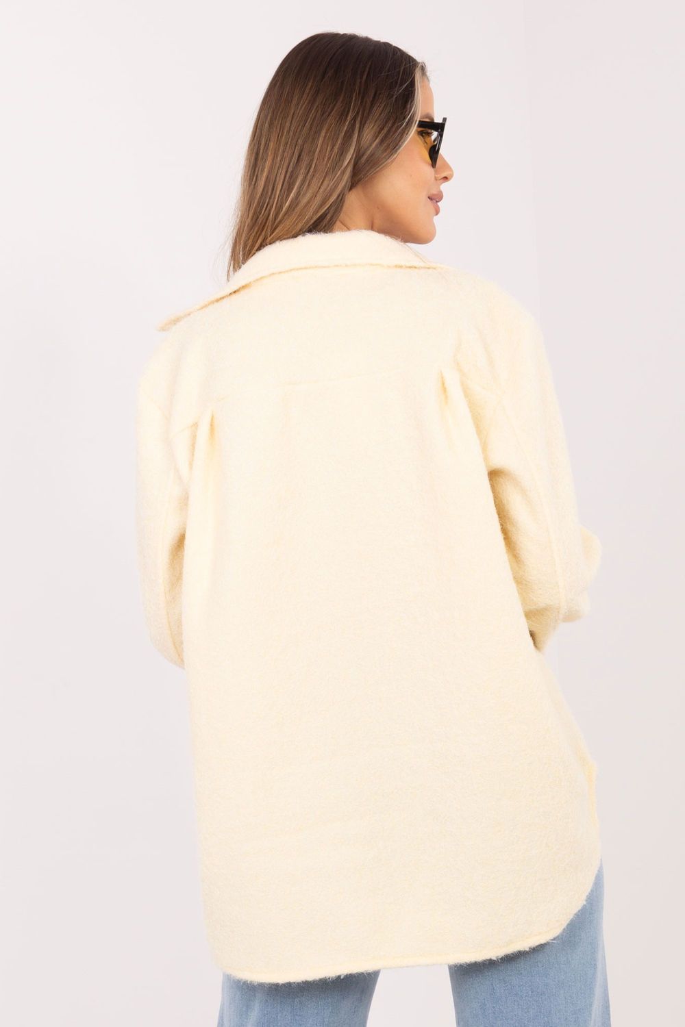 Rue Paris Light Yellow Knitted Long Sleeve Jacket - view 3