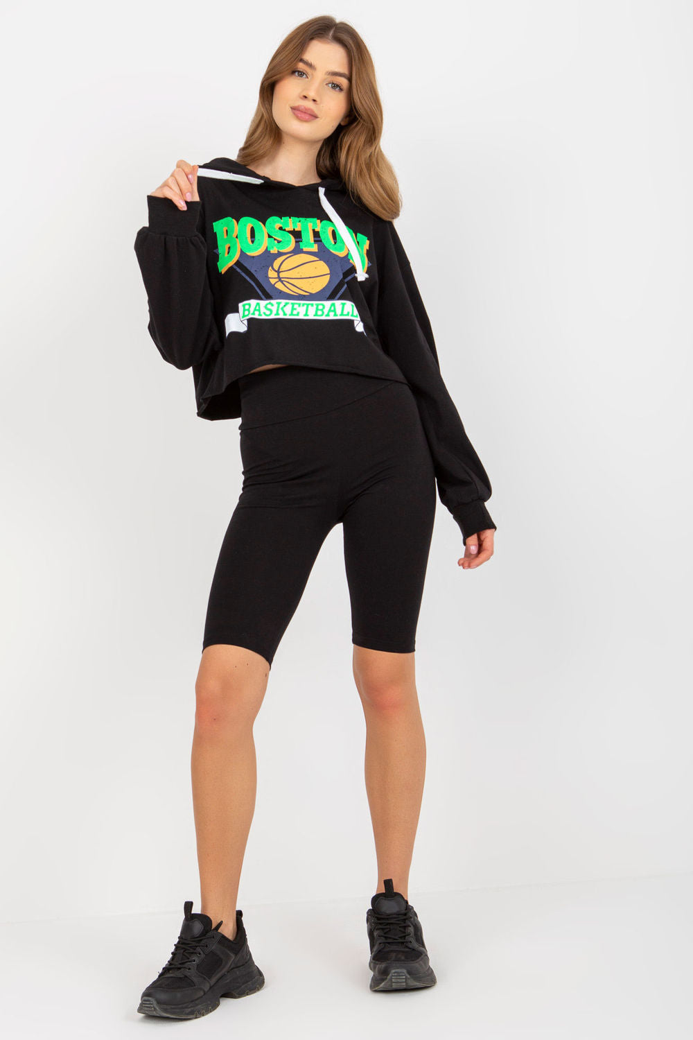 Ex Moda Black High Waisted Long Sleeve Co-Ord Set