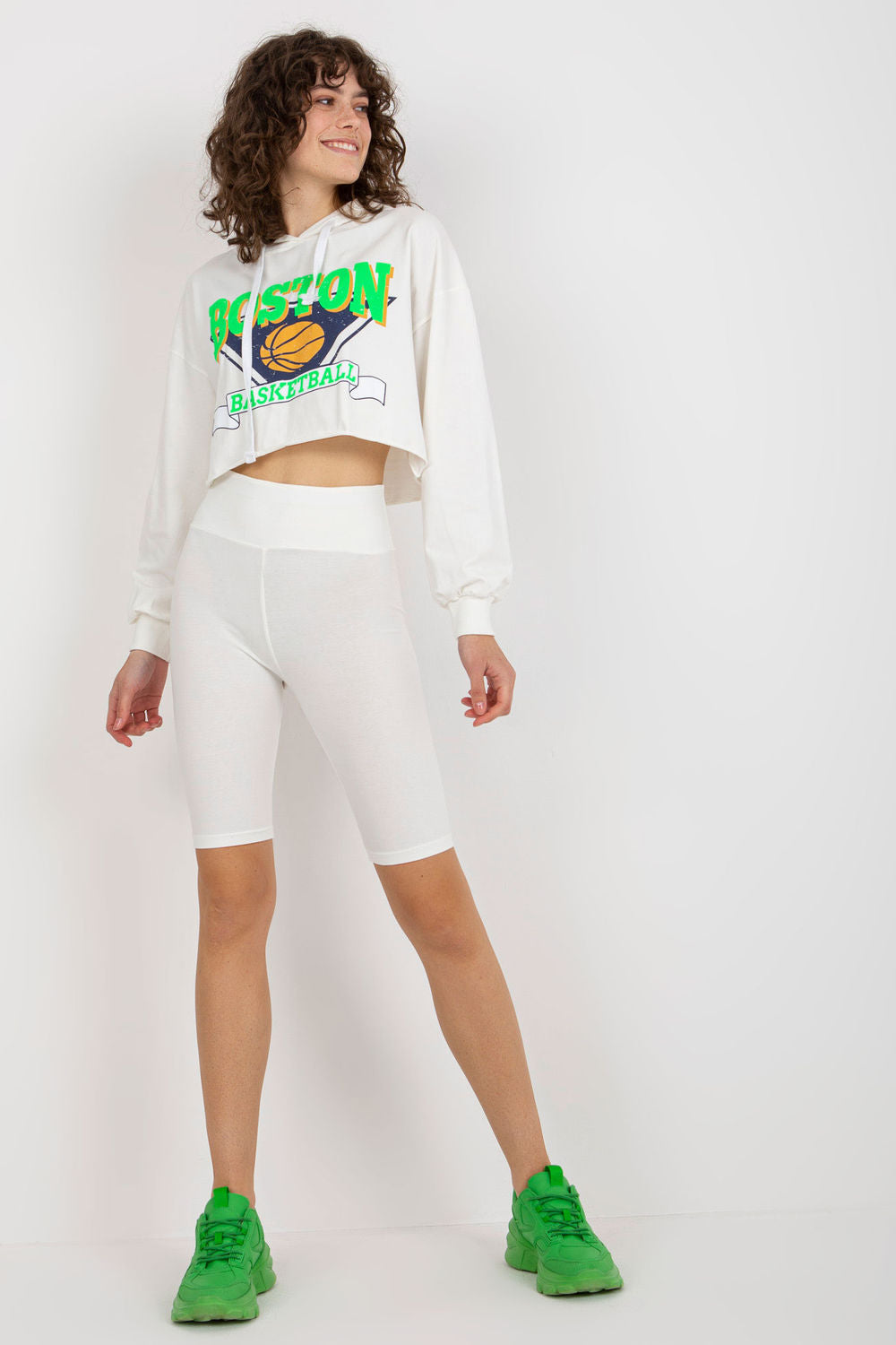 Ex Moda Ecru High Waisted Long Sleeve Co-Ord Set
