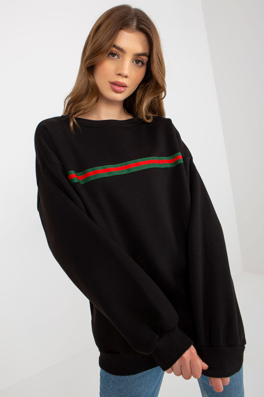 Ex Moda Black Long Sleeve Cotton Sweatshirt