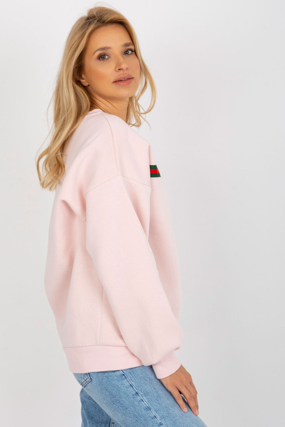 Ex Moda Light Pink Long Sleeve Cotton Sweatshirt - view 2