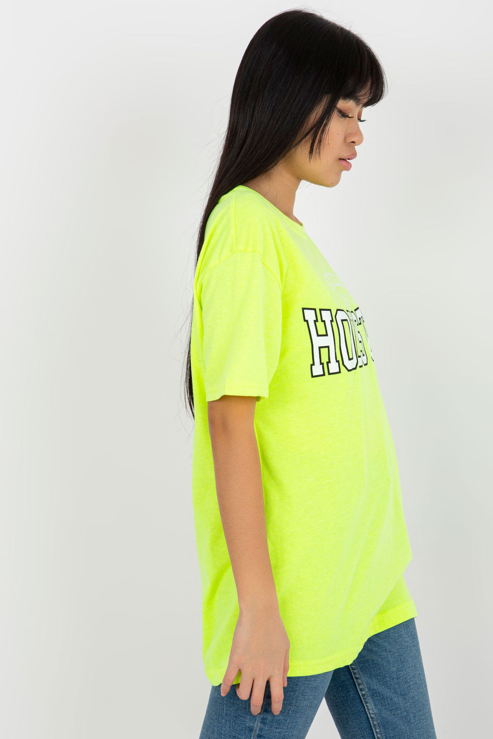 Ex Moda Neon Yellow Short Sleeve Cotton T-Shirt - view 2