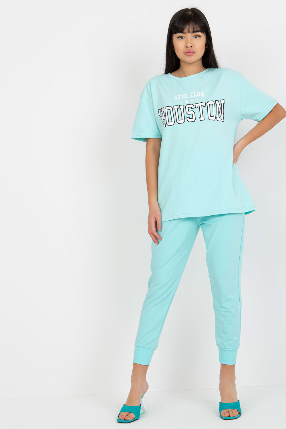 Ex Moda Mint Short Sleeve Cotton T-Shirt - view 2