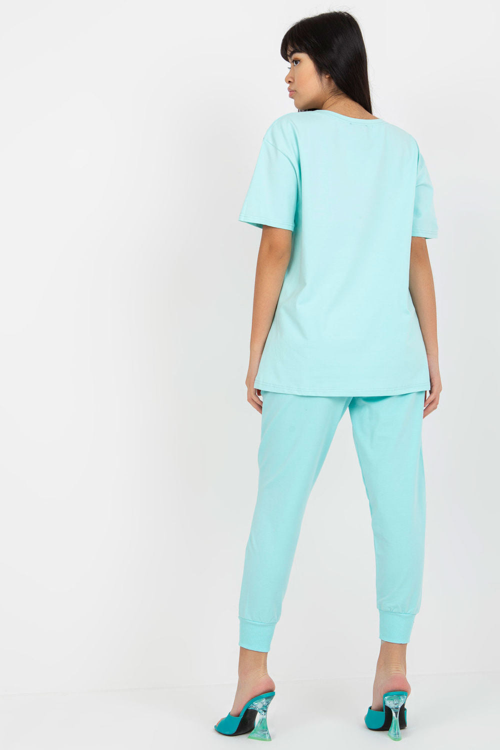 Ex Moda Mint Short Sleeve Cotton T-Shirt - view 3