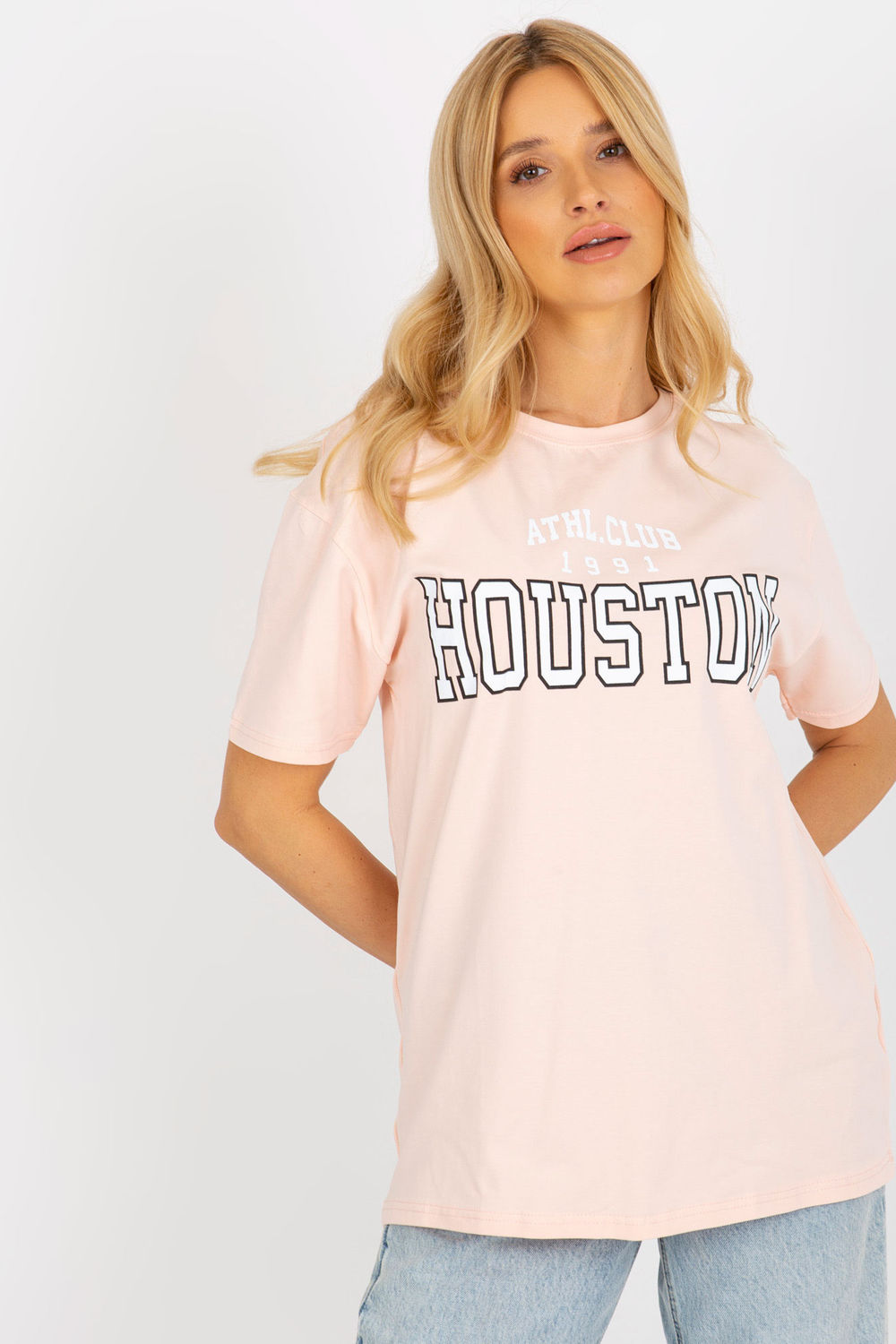 Ex Moda Peach Short Sleeve Cotton T-Shirt
