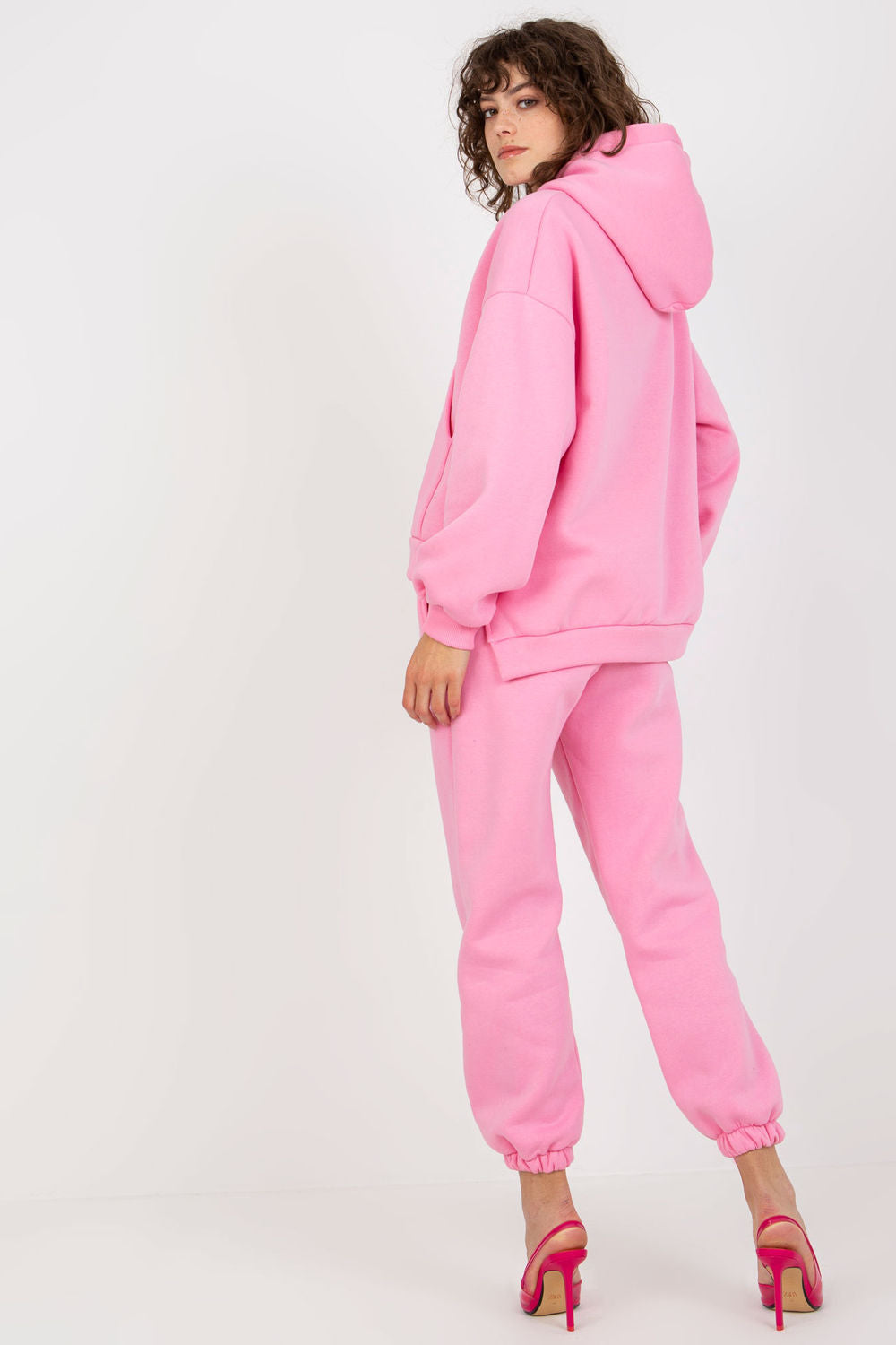 Ex Moda Pink High Waisted Long Sleeve Co-Ord Set - view 2