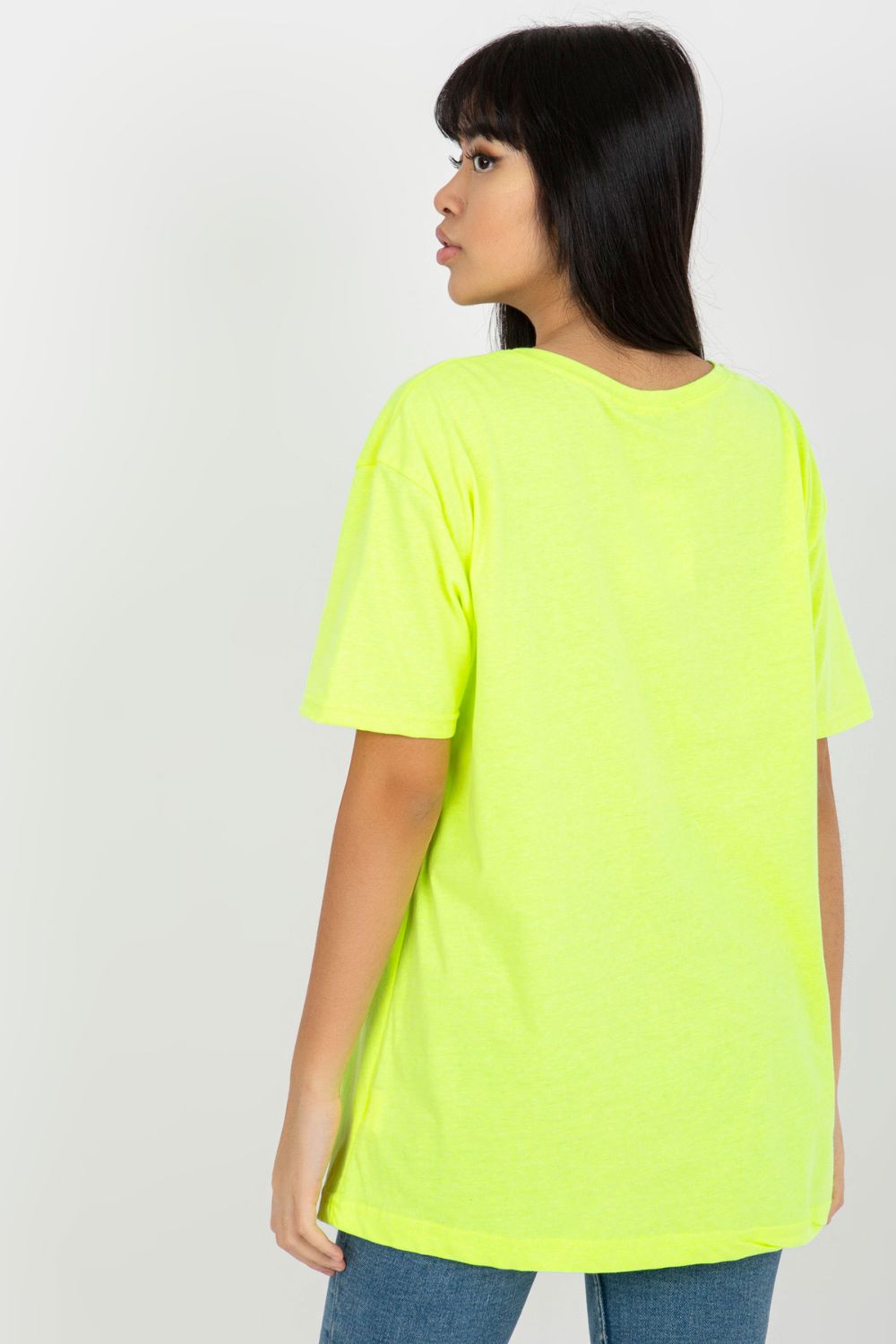 Ex Moda Neon Yellow Short Sleeve Cotton T-Shirt - view 3