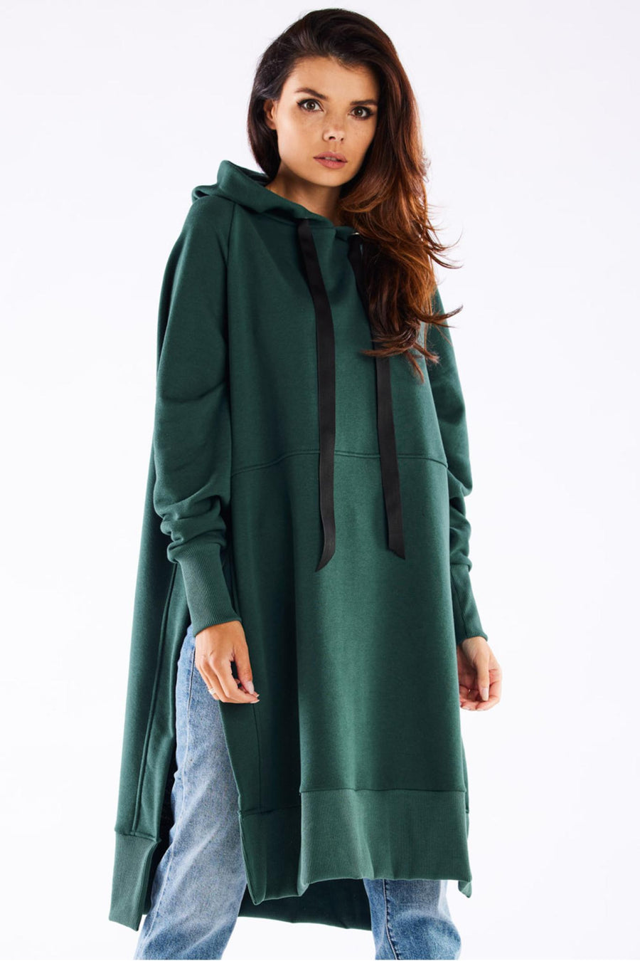 Infinite You Green Oversized Hooded Sweatshirt