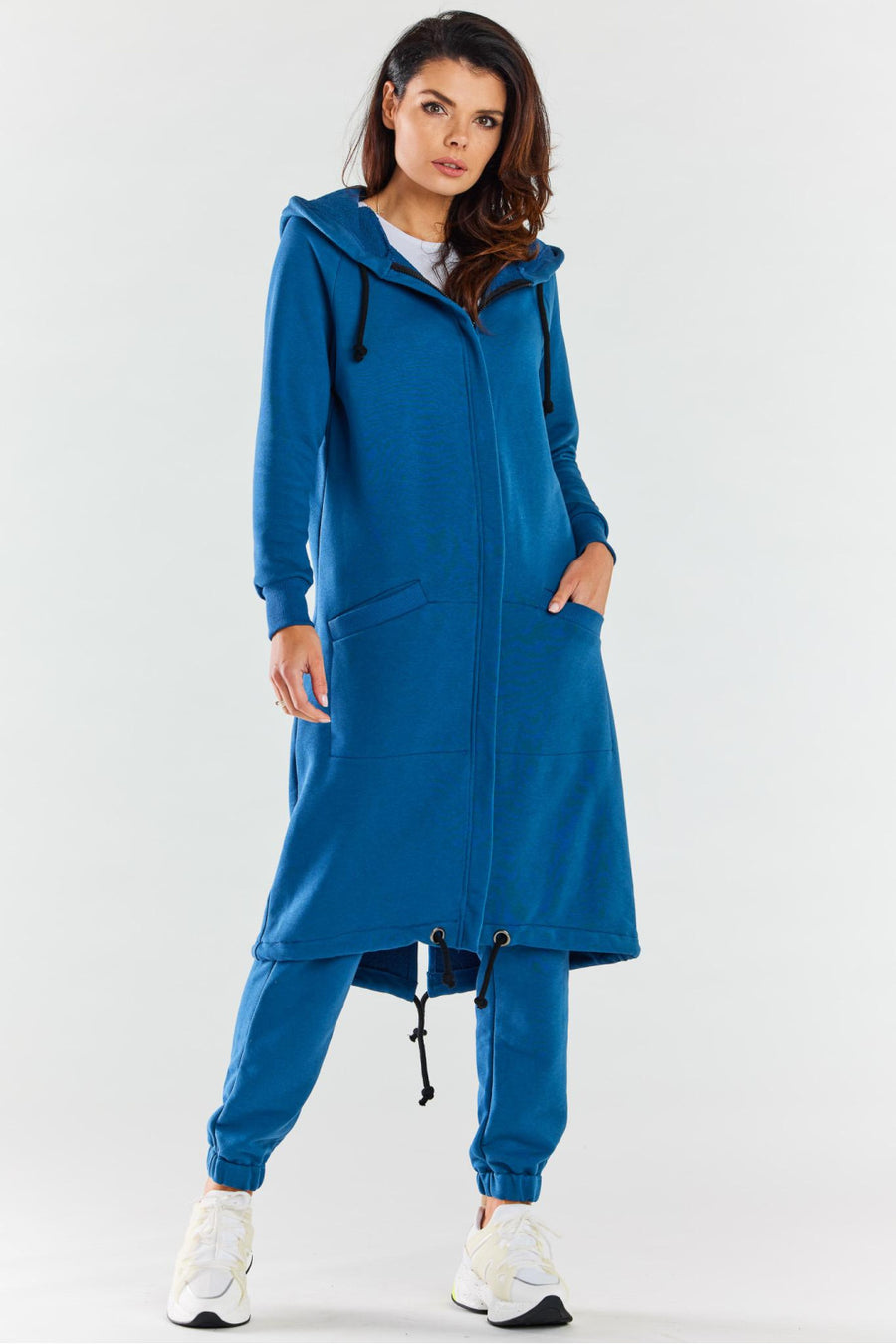 Infinite You Blue Hooded Zip Up Sweatshirt