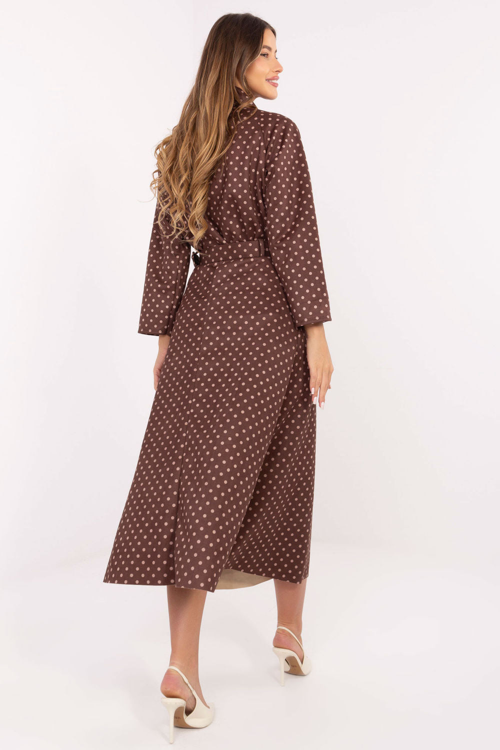 Italy Moda Brown Suede Midi Skirt - view 3