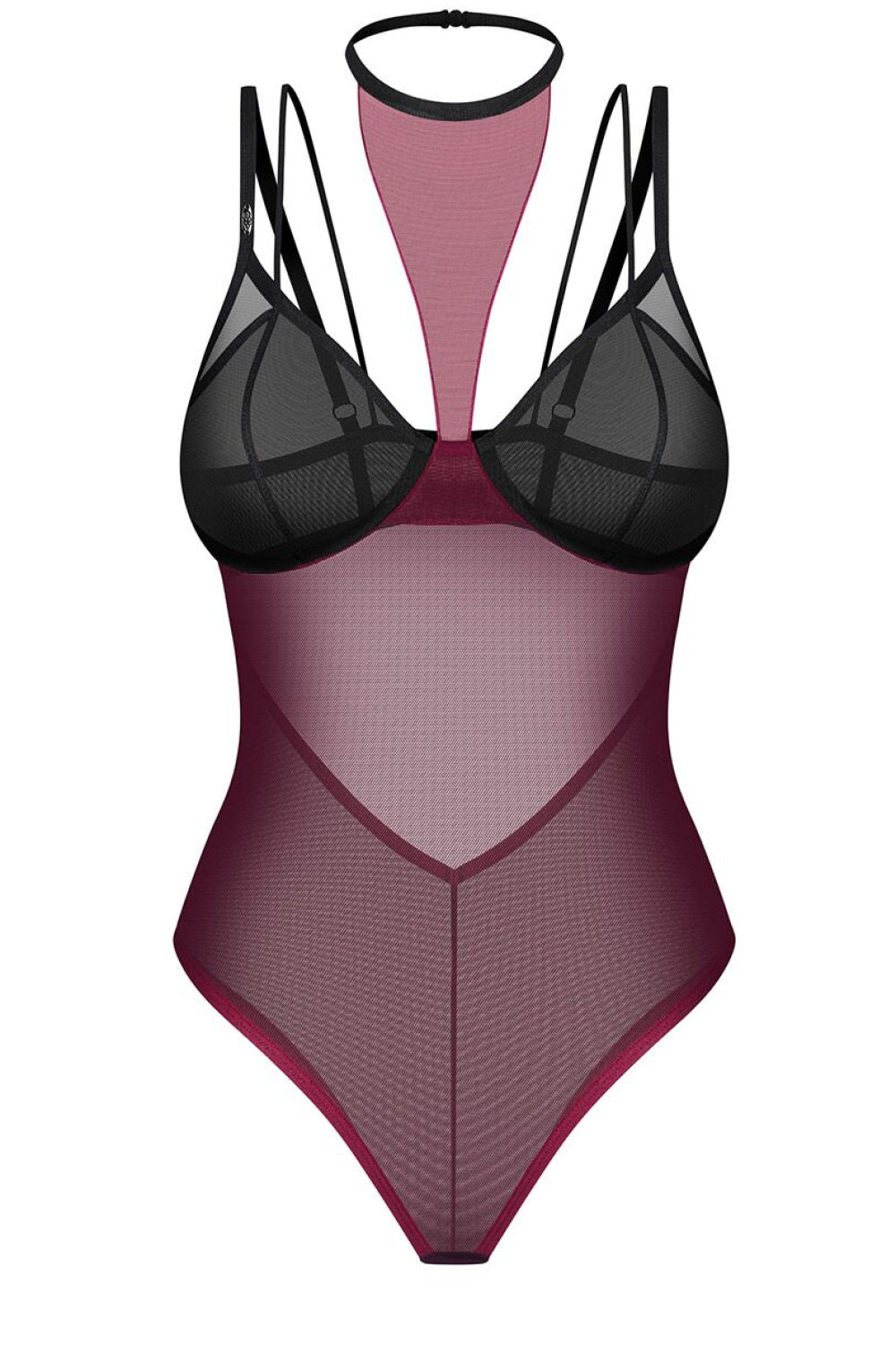 Obsessive Parisel Black Mesh Underwired Bodysuit - view 3