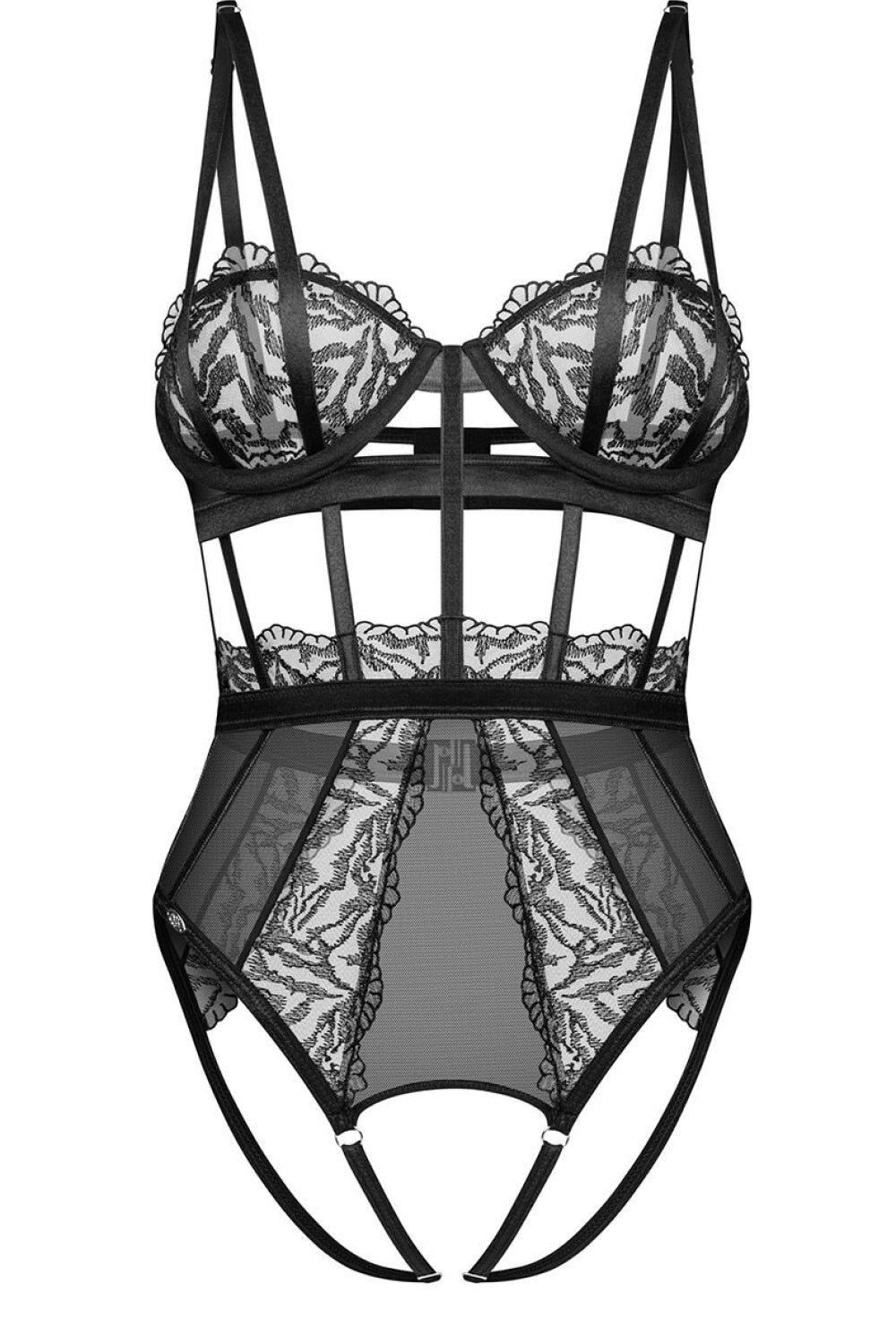 Obsessive Hersis Black Lace Padded Bodysuit - view 2