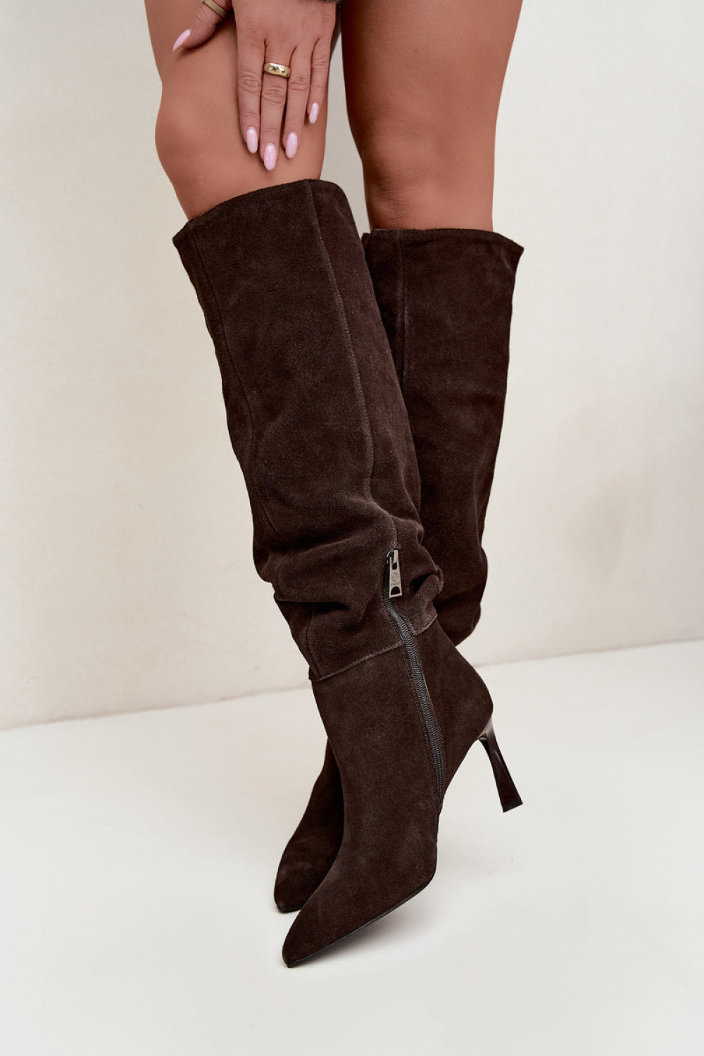 Step In Style Vinceza Chocolate Stiletto Warm Lined Heeled Ankle Boots - view 3