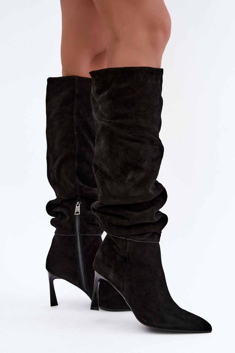 Step In Style Vinceza Black Stiletto Warm Lined Heeled Ankle Boots