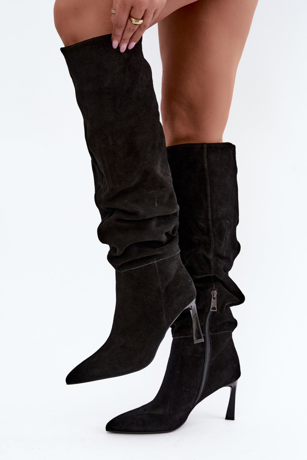 Step In Style Vinceza Black Stiletto Warm Lined Heeled Ankle Boots - view 3