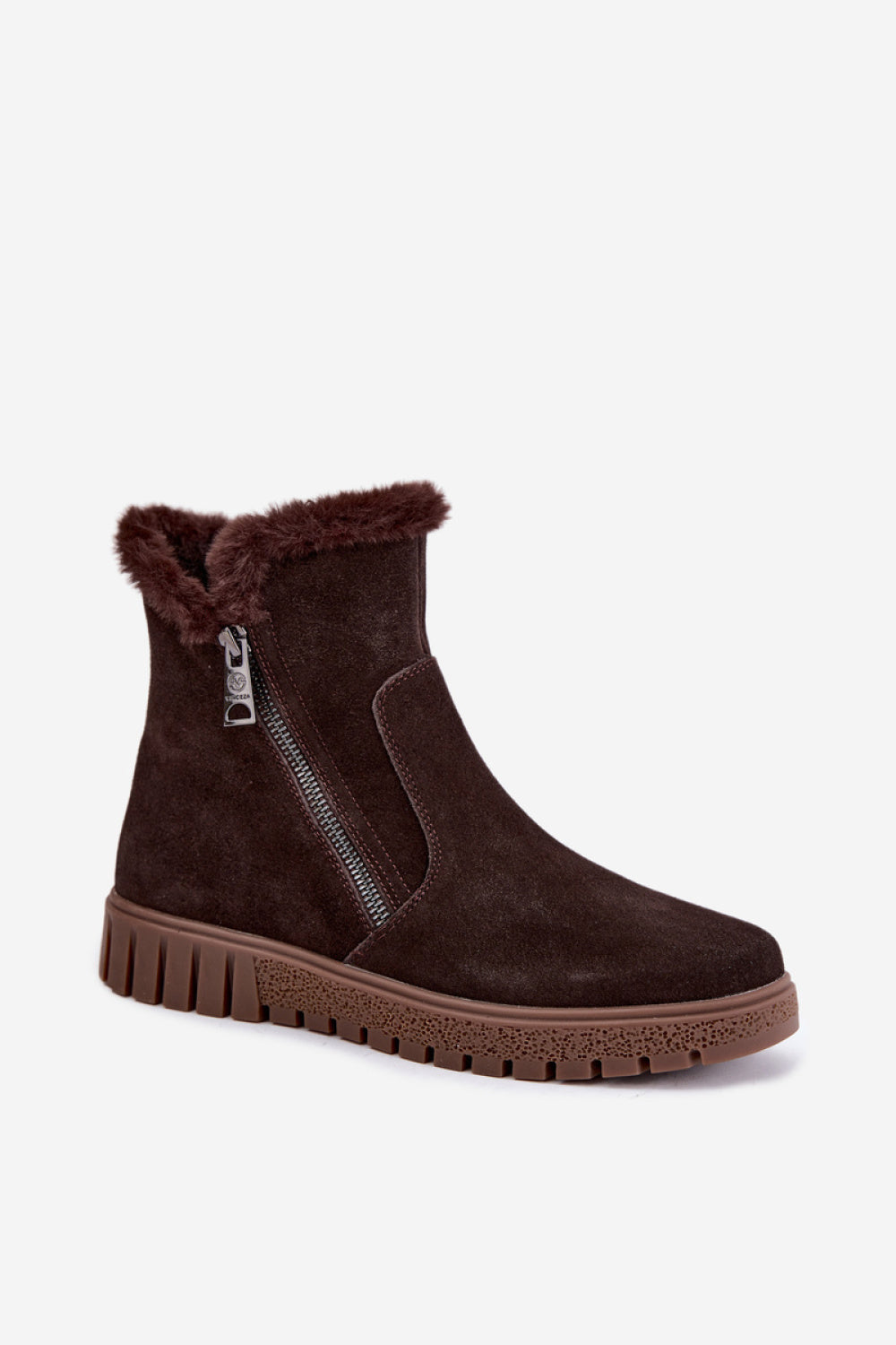 Step In Style Vinceza Chocolate Suede Warm Lined Boots with Zip - view 2