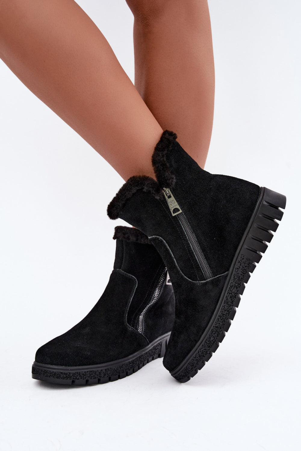 Step In Style Vinceza Black Suede Warm Lined Boots - view 3