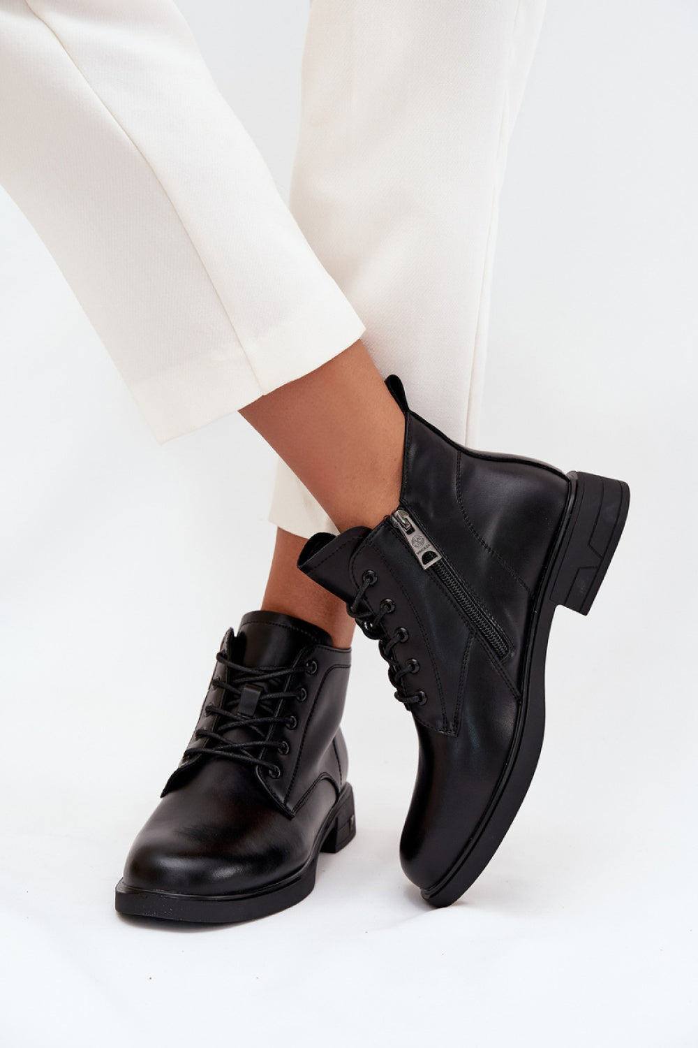 Step In Style Vinceza Black Leather Warm Lined Boots - view 3