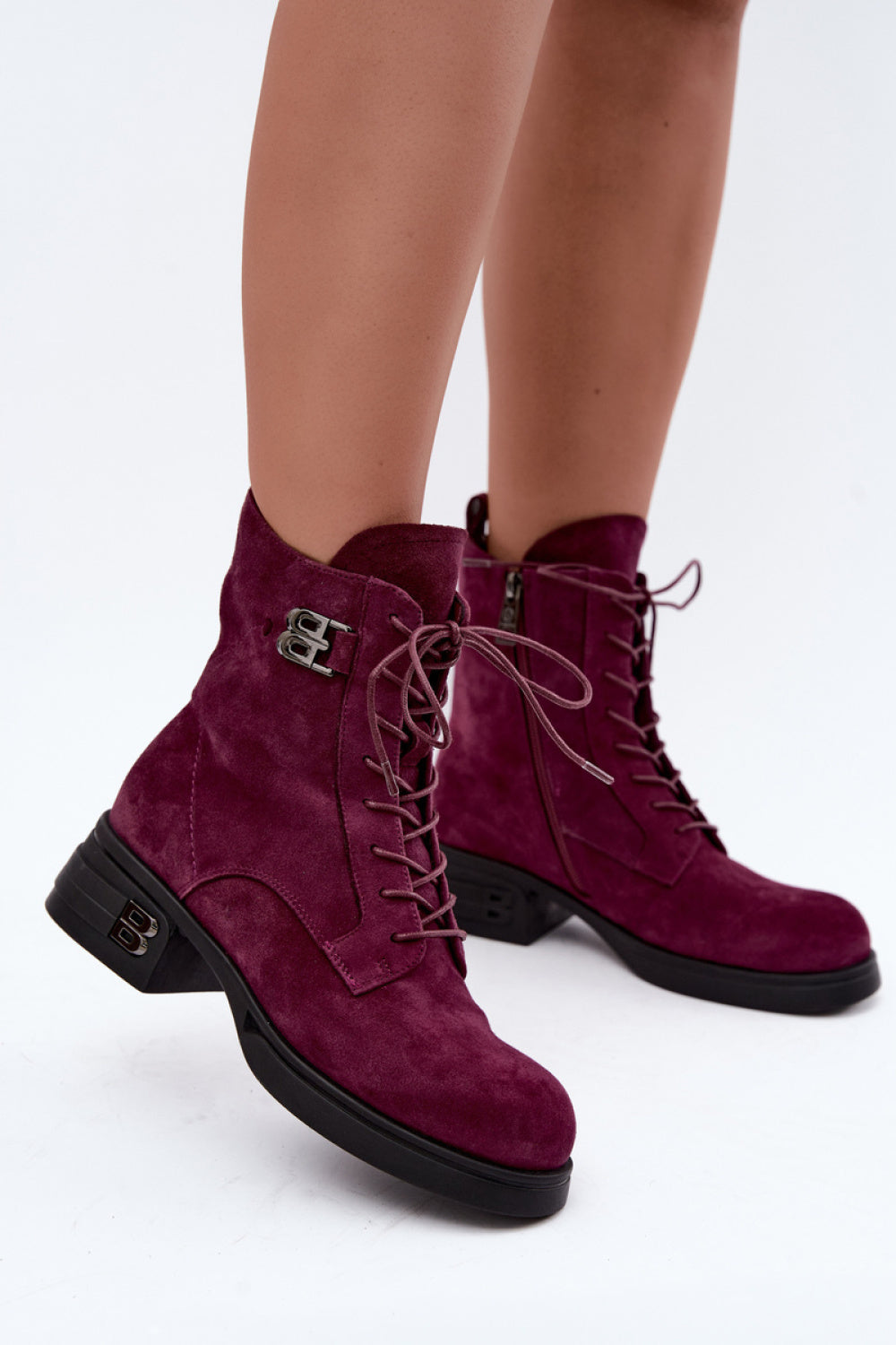 Step In Style Vinceza Burgundy Warm Lined Ankle Boots