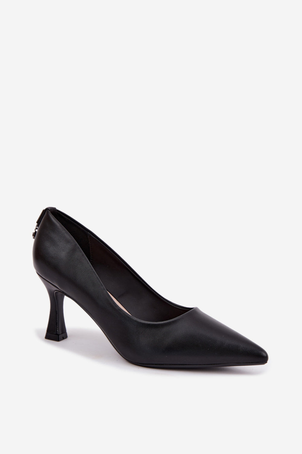 Step In Style Vinceza Black Faux Leather Court Shoes - view 2
