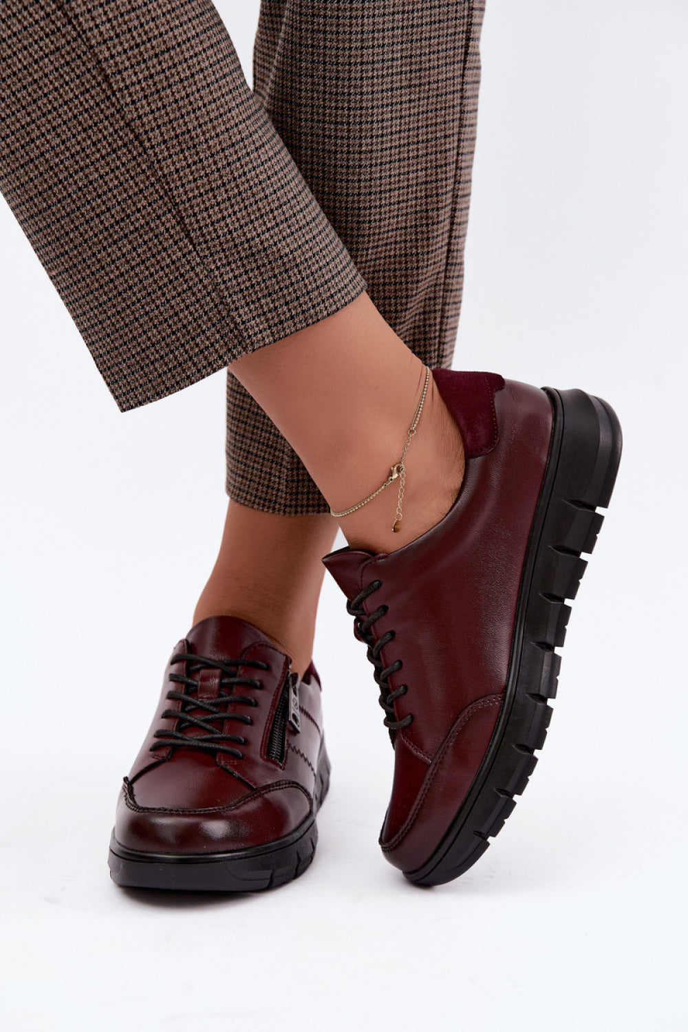 Step In Style Vinceza Burgundy Leather Shoes - view 3