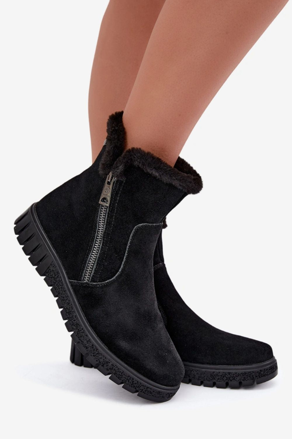 Step In Style Vinceza Black Suede Warm Lined Boots - view 4