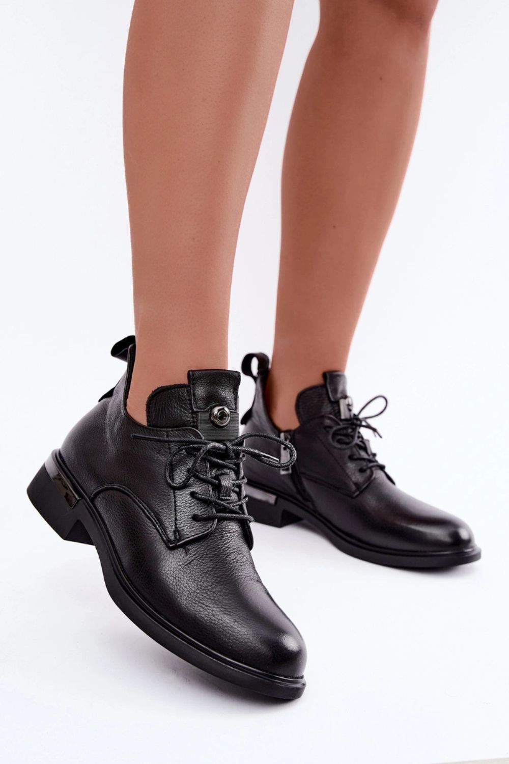 Step In Style Vinceza Black Leather Flat Boots - view 4
