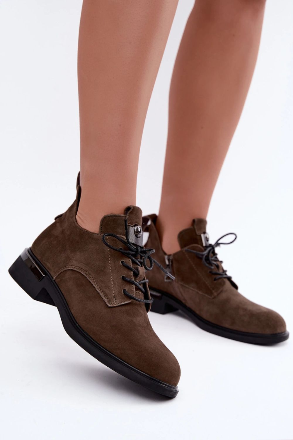Step In Style Vinceza Khaki Suede Flat Boots - view 4