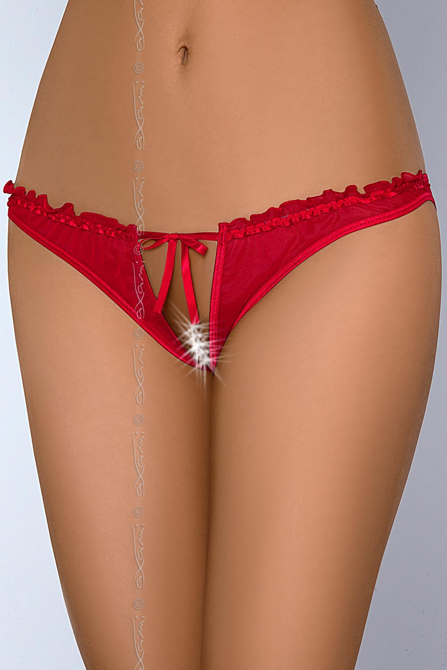 Axami Magenta Satin Striped Knickers