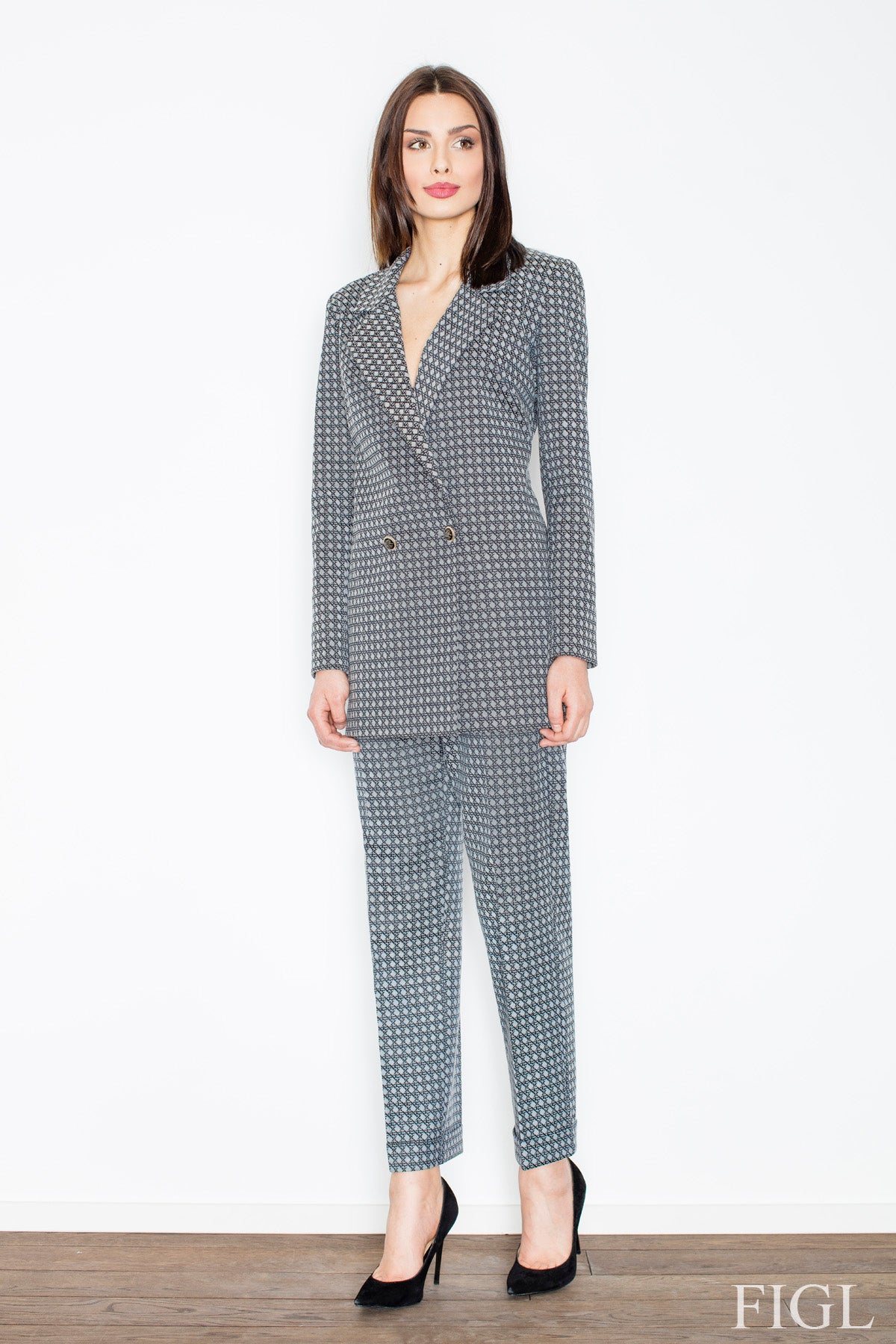 Figl Grey Polyester Trousers - view 2