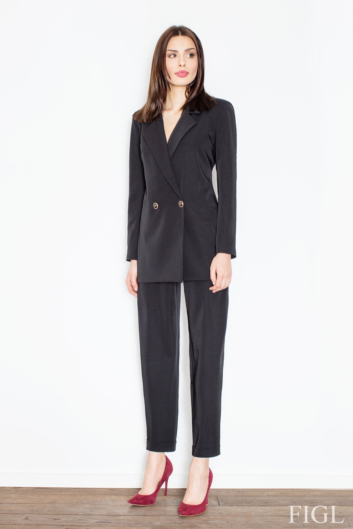 Figl Black Loose Fit Trousers - view 2