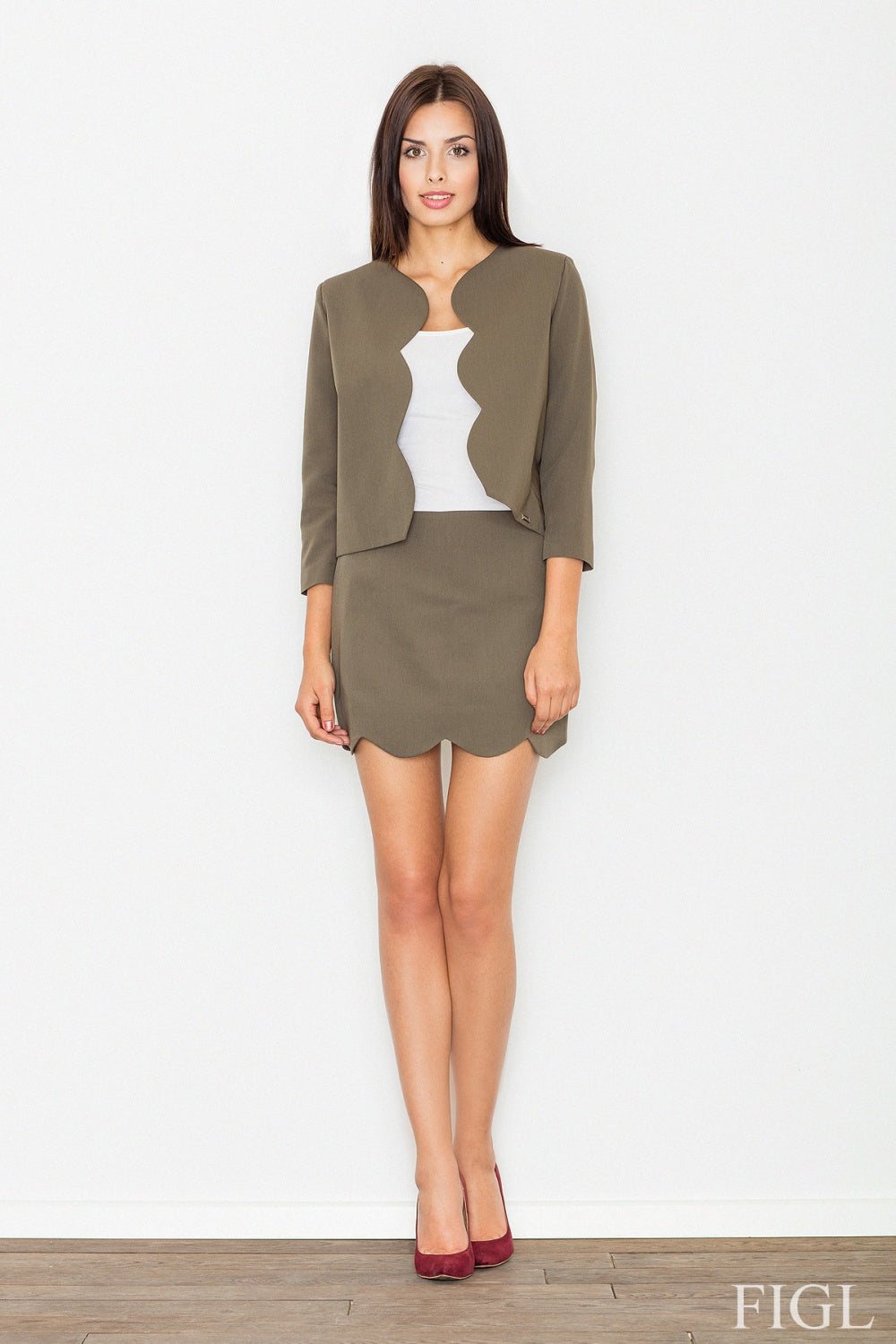 Figl Green Mini Skirt Co-Ord Set