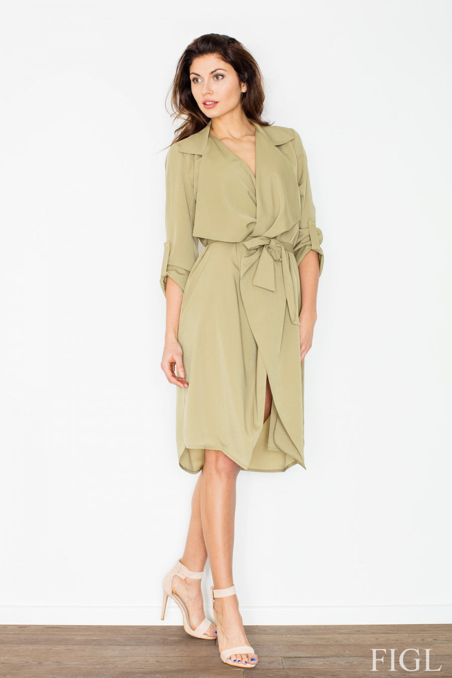 Figl Green Dress with Pockets
