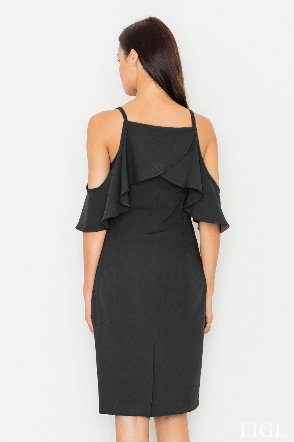 Figl Black Dress with Ruffles - view 2